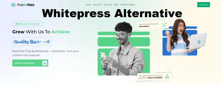 PubWhizz shown as the best WhitePress alternative for global content marketing