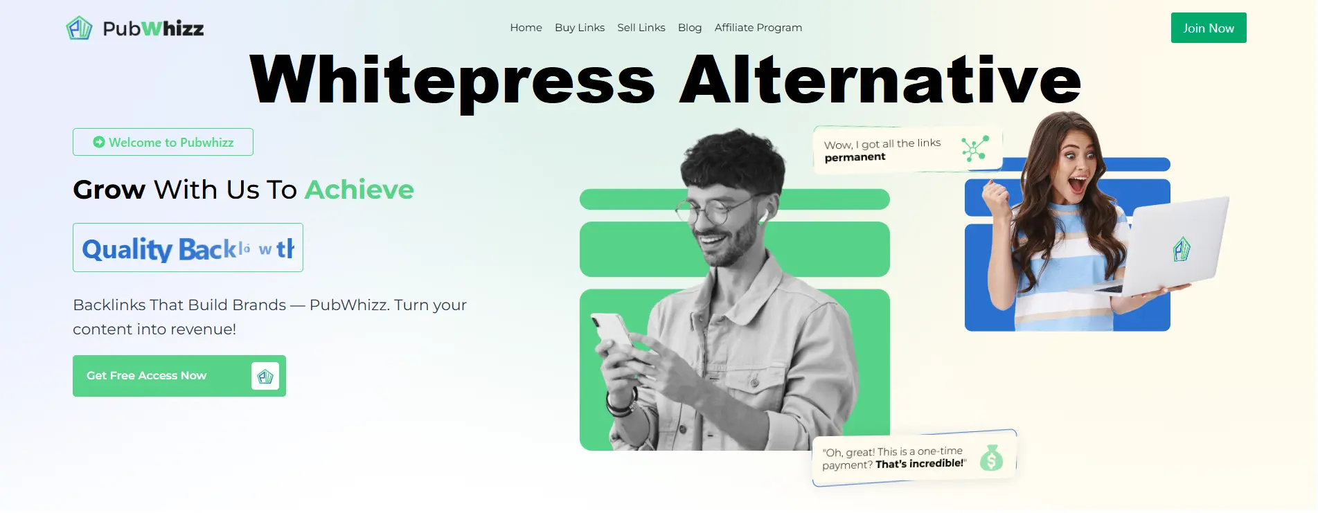 PubWhizz shown as the best WhitePress alternative for global content marketing
